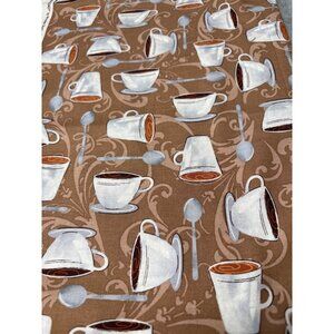 Coffee-Themed Cotton Fabric by Windham "Dark Roast" By Whistler Studios 1/2 yard